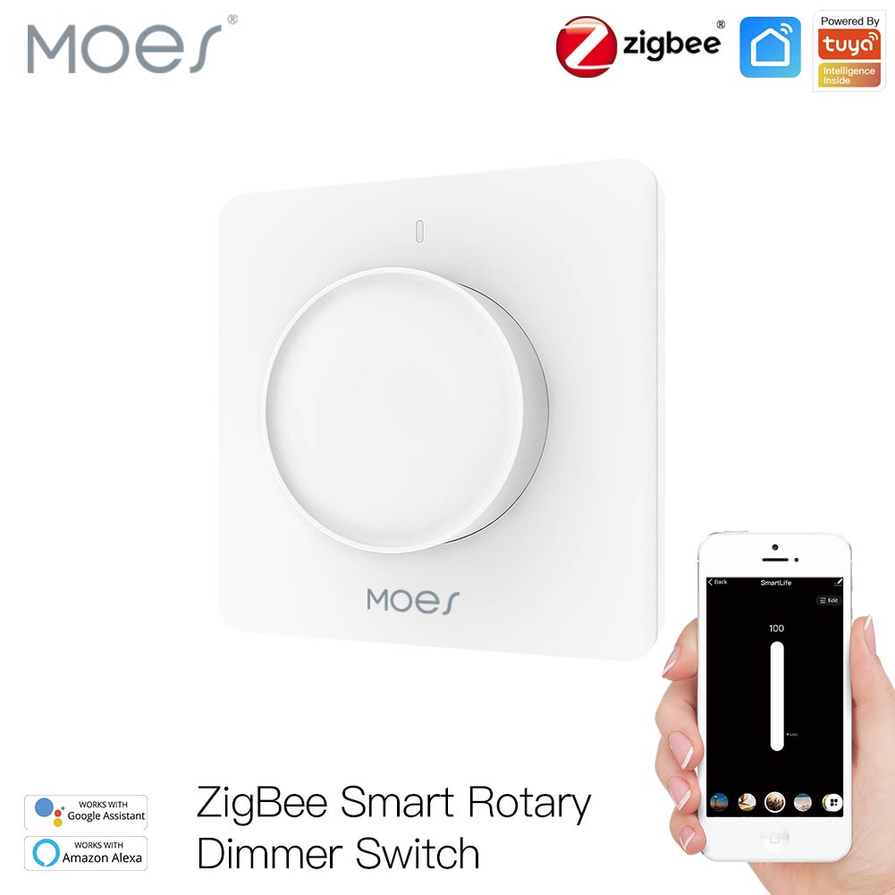 Smart Accessories - Interruptor Dimmer Rotativo Inteligente MOES Tuya